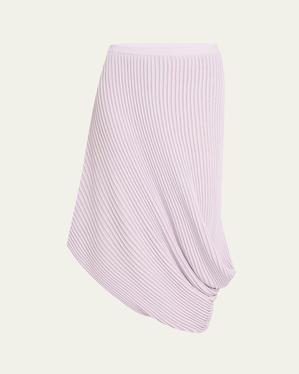 Stream Curved Knit Midi Skirt